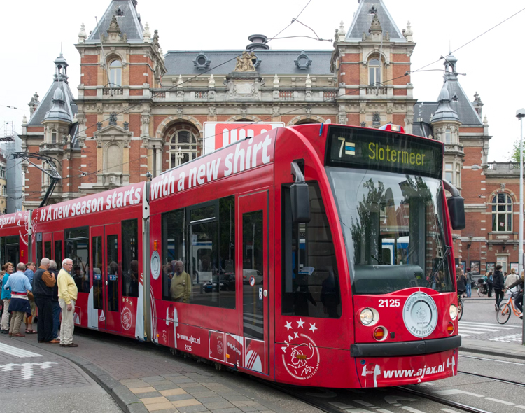 Ajax tram in Amsterdam